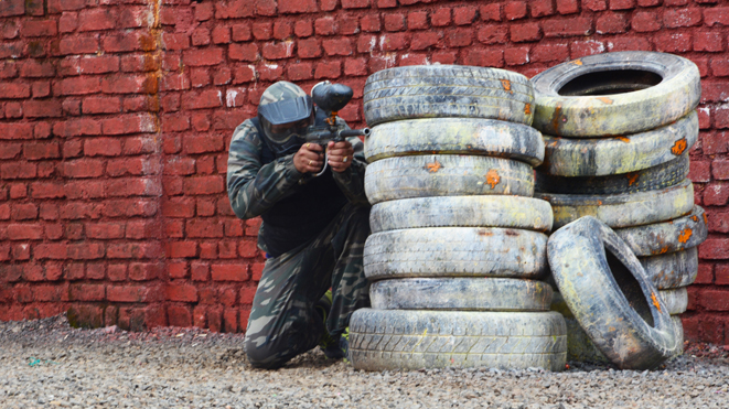 Enjoy team building game Paintball at Della, Lonavla